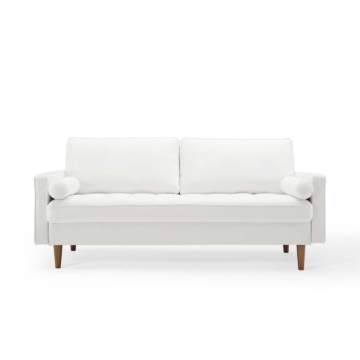 Modway Valour Performance Velvet Sofa-White