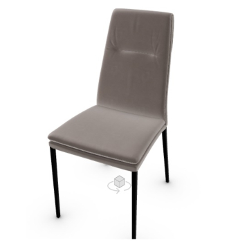 Calligaris Carmen Upholstered Chair With Metal Frame