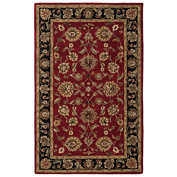 Jaipur Living Anthea Handmade Floral Red Black Round Area Rug 