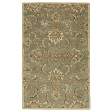 Jaipur Living Abers Handmade Floral Gray Beige Round Area Rug 