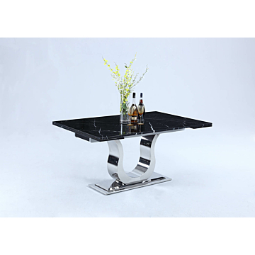 Chintaly Nadia Extendable Dining Table with Marble Top