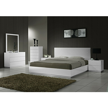 Cortex Naples Bedroom Collection, White High Gloss
