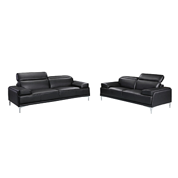  Nicolo Sofa Set-Black