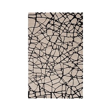 Nikki Chu by Jaipur Living Chandler Handmade Abstract Cream/ Black Area Rug