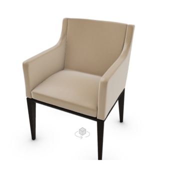 Calligaris Bess Armchair Upholstered Armchair With Armrests And Wooden Base
