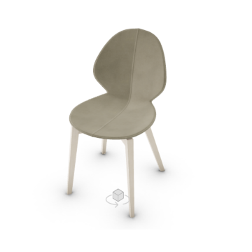 Calligaris Basil Chair With Wooden Base