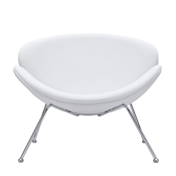 Modway Nutshell Upholstered Vinyl Lounge Chair-White