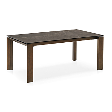 Calligaris Omnia CS4058-R160 Dining Table with Extendable Top and Wooden Legs