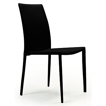 Orlando Side Chair | Creative Furniture-Eco-Leather, Black