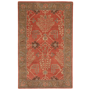 Jaipur Living Chambery Handmade Floral Orange/ Brown Round Area Rug