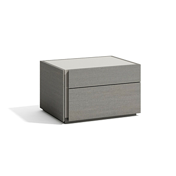 J & M Porto Left Side Nightstand, Grey