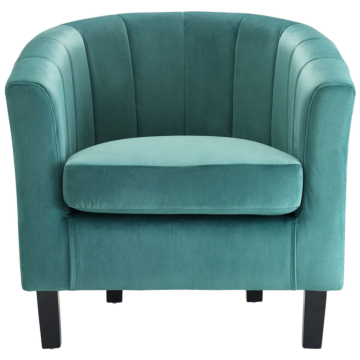 Modway Prospect Channel Tufted Performance Velvet Armchair-Teal