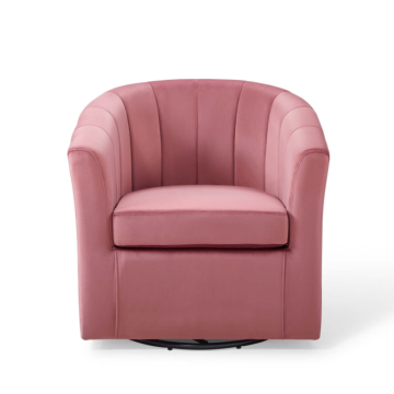 Modway Prospect Performance Velvet Swivel Armchair-Dusty Rose