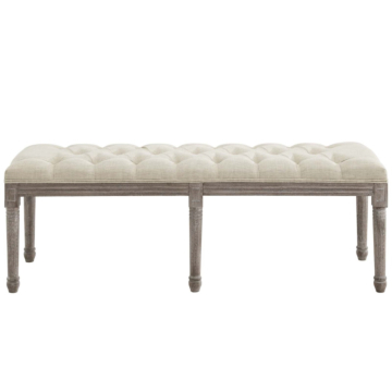 Modway Province French Vintage Upholstered Fabric Bench