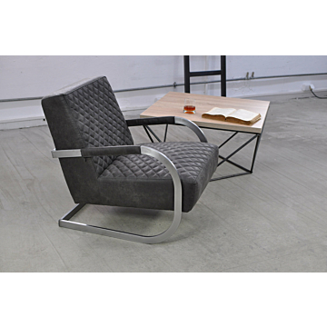 Cortex Rama Leather Armchair, Dark Gray