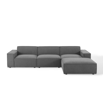 Modway Restore 4-Piece Sectional Sofa-Charcoal