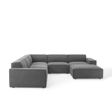 Modway Restore 6Piece Sectional Sofa-Gray