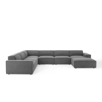 Modway Restore 7-Piece Sectional Sofa-Charcoal