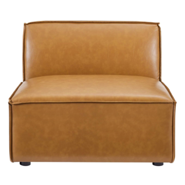 Modway Restore Vegan Leather Sectional Sofa Armless Chair