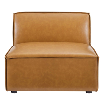 Modway Restore Vegan Leather Sectional Sofa Armless Chair