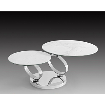 Ruma Rotating Coffee Table with White Ceramic Top| Creative Furniture