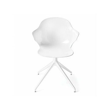 Calligaris Saint Tropez 360° swivel chair with polycarbonate seat shell and aluminum base | Made to Order