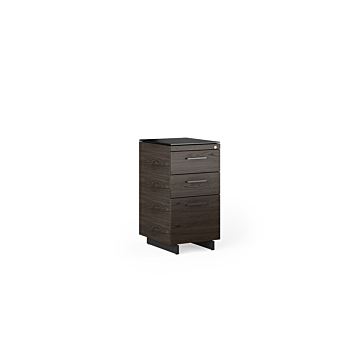 BDI Sequel 20  6114  3-Drawer File Cabinet-Charcoal/Black