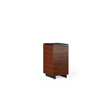 BDI Sequel 20  6114  3-Drawer File Cabinet-Chocolate Walnut/Black