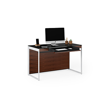 BDI Sequel 20  6103 Compact Desk-Chocolate Walnut/Satin Nickel