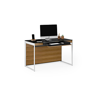 BDI Sequel 20  6103 Compact Desk-Walnut/Satin Nickel