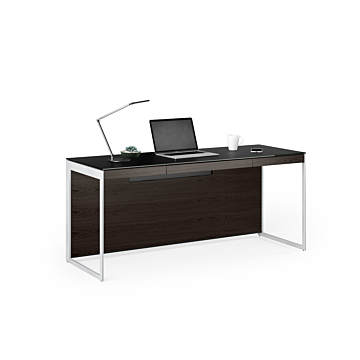 BDI Sequel 20  6101 Desk-Charcoal/Satin Nickel