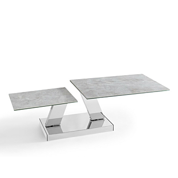 Sion Rotating Coffee Table, Graphite Ceramic Top| Creative Furniture