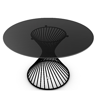 Calligaris Vortex Table With Round Fixed Top And Central Metal Base