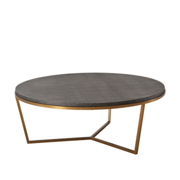 Theodore Alexander Fisher Round Cocktail Table, Shagreen