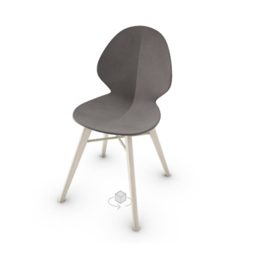 Calligaris Basil Chair With Metal Legs