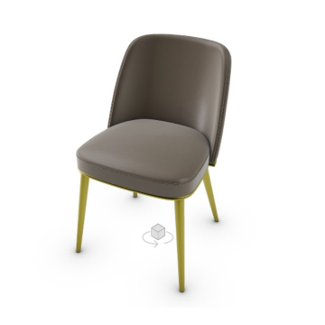 Calligaris Foyer Upholstered Chair With Metal Base