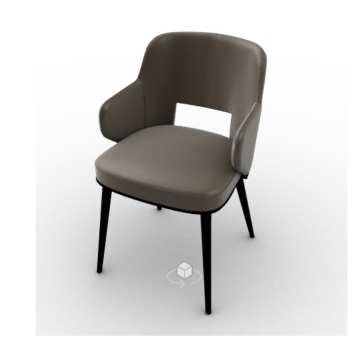 Calligaris Foyer Upholstered Armchair With Metal Base