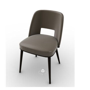 Calligaris Foyer Upholstered Armchair With Wooden Base
