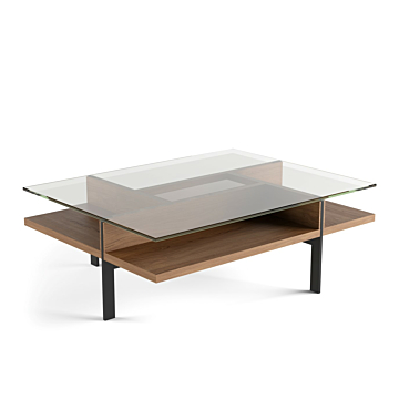 BDI Terrace 1152 Rectangular Coffee Table, Natural Walnut