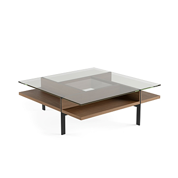 BDI Terrace 1150 Square Coffee Table-Natural Walnut