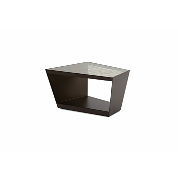 Elite Modern Tetris Coffee Table with Filament Finish Glass Top