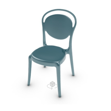 Calligaris Parisienne Polycarbonate Stackable Chair Suitable For Outdoor Use