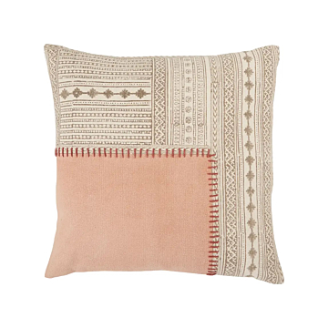 Vibe by Jaipur Living Ayami Light Pink/ Cream Tribal Down Throw Pillow 20 inch