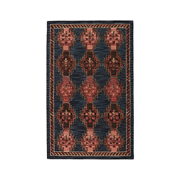 Vibe by Jaipur Living Kyoto Handmade Tribal Dark Blue/ Pink Area Rug