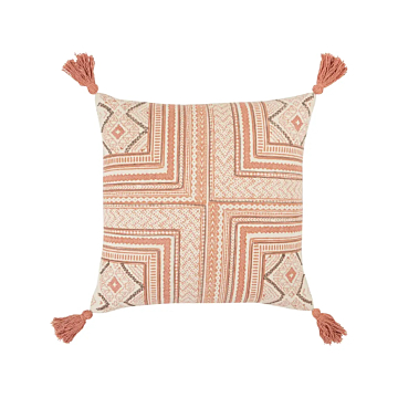 Vibe by Jaipur Living Saskia Pink/ Cream Tribal Down Throw Pillow 20 inch