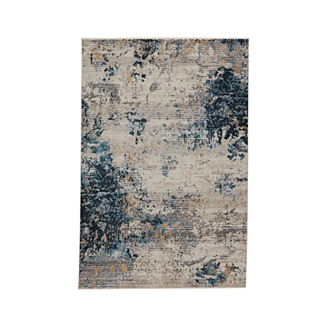 Vibe by Jaipur Living Terrior Abstract Blue/ Gold Runner Rug