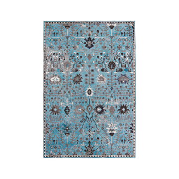 Vibe by Jaipur Living Zaniah Trellis Light Blue/ Gray Runner Rug (3'X8')