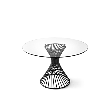 Calligaris Vortex CS4108-FD120 Dining Table With Round Top And Central Metal Base | Made to Order