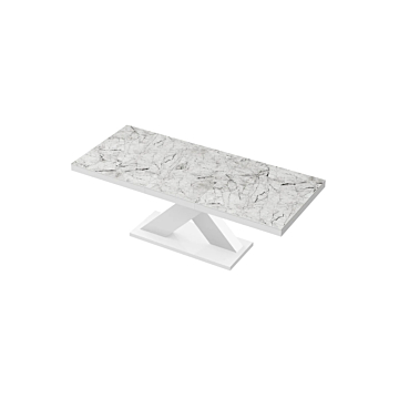Cortex Xenon Dining Table, White Venatino Top