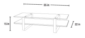 bdi stream - long coffee table bdi stream - long coffee table